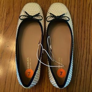 Aerosoles Catalina Metallic Gold Ballet Flats size 7 new